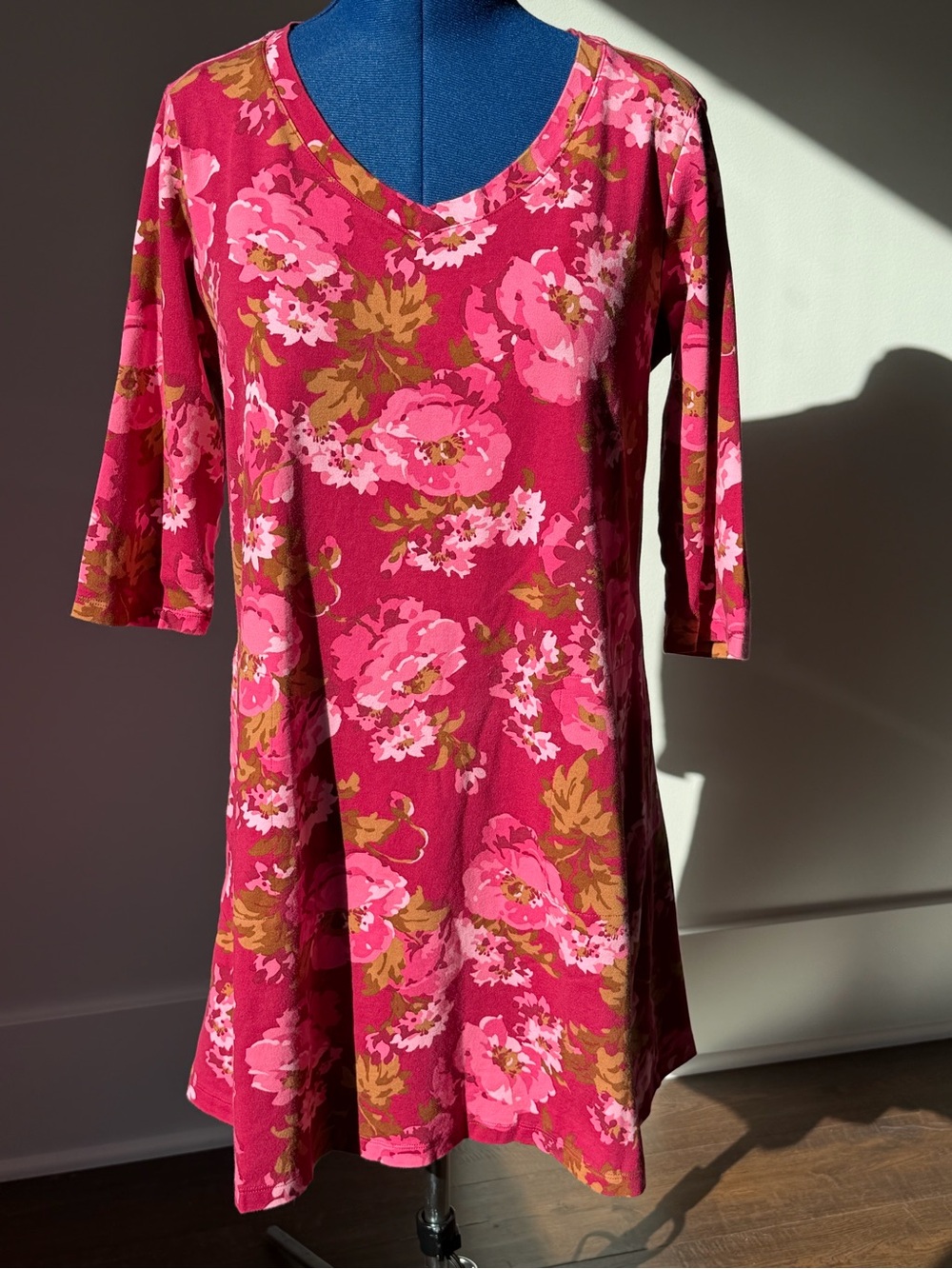 Women’s Floral Swing Dress in Pink